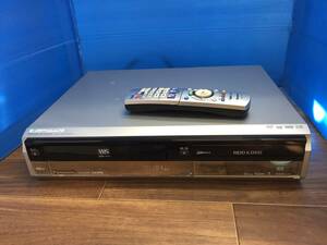 パナソニック HDD内蔵VHS一体型DVDレコーダー DMR-XW40V 純正リモコン付　中古品449