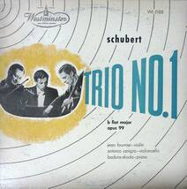 Jean Fournier/A. Janigro/B. Sukoda Shuberto Piano Trio No.1 Op.99 US Westminster original Flat Press WL5188(1E/1C)_画像1
