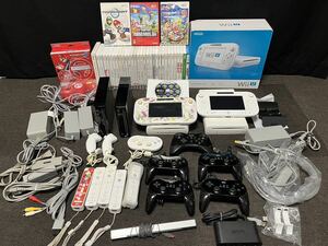 任天堂 Nintendo wii クロwii U本体 人気ソフト コントローラ 付属品 大量セット 通電、起動確認のみ