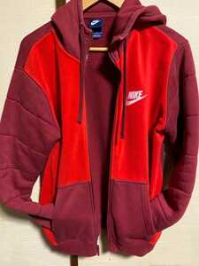 90 -х Nike Fleese Parker Red L Oldwise Emelcodery Logo Logo Back Back