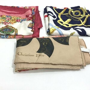 Christian Dior　ディオールなど　スカーフ　3点セット【同梱不可/時計類/売り切り/アライ01-18】