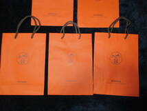 HERMES エルメス ショッパー 紙袋 ショップ袋 5枚 バーキン ケリー ガーデンパーティー エブリン エールライン BOX 箱 化粧箱 バッグ 空箱_画像3