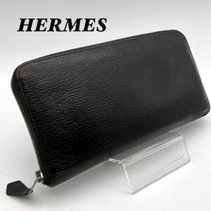 エルメス HERMES 長財布 アザップロング オールレザー ブラック