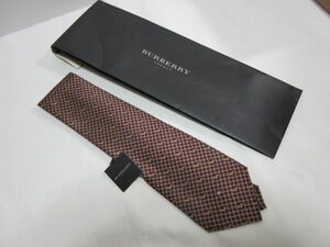 ◆未使用 保管品 BURBERRY バーバリー ネクタイ シルクネクタイ シルク100％ 袋入り 現状渡し.