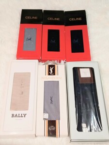 【新品未使用】靴下 ビジネスソックス 6足セット 箱あり セリーヌ BALLY イブサンローラン クリスチャンディオール サイズ25cm