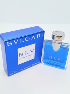 【未使用品】香水 BVLGARI ブルガリ ブルー POUR HOMME プールオム 5ml イタリア製 ミニボトル お試し用 箱あり