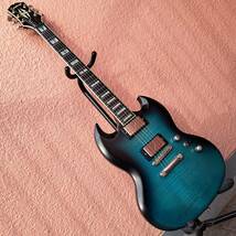 ■Epiphone SG Prophecy エピフォン プロフェシー 美品 Blue Tiger Aged Gloss 24F Ebony エボニー指板 Gibson ギブソン_画像5