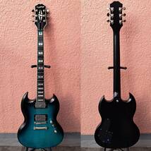 ■Epiphone SG Prophecy エピフォン プロフェシー 美品 Blue Tiger Aged Gloss 24F Ebony エボニー指板 Gibson ギブソン_画像2