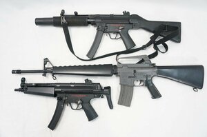 23○【ジャンク品/3点セット】電動ガン セット HK MP5 32569/COLT AR-15 MI6AI CAL.5.56mm 5038982 現状渡し トイガン ホビー○93N1/b*