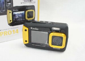 02★【中古・送料500円】Kenko ケンコー・トキナー 防水 デジタルカメラ 両面モニター付き DSC PRO14 防塵 防水 耐衝撃★306N7　/2ｂ*