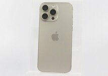 ◇美品【Apple】iPhone 15 Pro Max 256GB SIMフリー MU6R3J/A スマートフォン ナチュラルチタニウム バッテリー最大容量100％_画像1