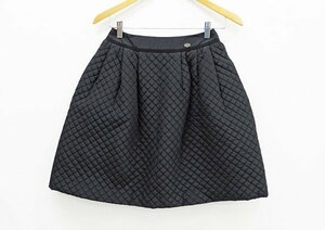 ◇美品【FOXEY BOUTIQUE フォクシーブティック】カンパニュラ キルティングスカート ブラック 38