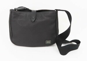 ◇美品【PORTER ポーター】シスコ レザーショルダーバッグ 120-03306 ブラック