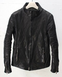 incarnation Horse Leather H/N ZIP/F Blouson W/PKT Lined. Black./インカネーション ホースレザー BACKLASH masnada DEVOA N/07 STRUM