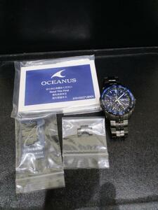 16602　腕時計★CASIO カシオ OCEANUS オシアナス Manta OCW-S7000B-2AJF 腕時計 ソーラー式 電波時計 クロノグラフ Bluetooth