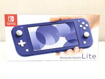 □未使用品/Switch Lite本体【Nintendo Switch Lite本体/HDH-001/ブルー/箱あり/保証書貼付用レシートあり/販売店舗印あり】M700_画像1