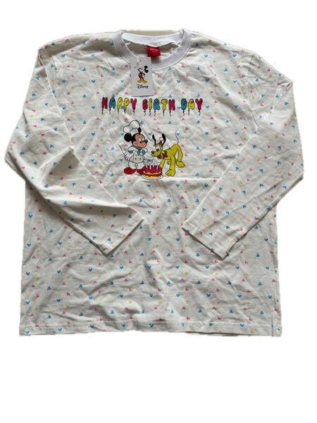 【新品】メファボリ バースデー長袖Tシャツ ママサイズ ディズニー ミッキー プルート