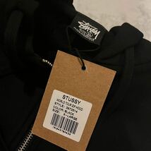 送料無料【新品】STUSSY ステューシー WORLD TOUR ジップ パーカー 黒 スウェットパーカー XL メンズ レディース ブラック_画像6