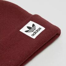 送料無料 アディダス adidas ニット帽 ビーニー adidas Originals 帽子 ニットキャップ メンズ レディース ユニセック ワインレッド あずき_画像5