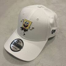 送料無料 NEWERA ニューエラ 9forty キャップ ホワイト スポンジボブ 海外限定 正規品 帽子 メンズ レディース Spongebob 白_画像6