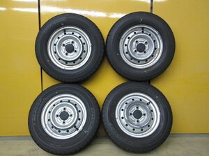 【着払い】269　中古ホイル　スズキ純正　ダンロップ　ENASAVE　145R12 6PR,LT 12×4.00B　4本 ホイルハゲあり