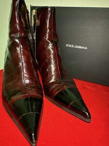  beautiful goods DOLCE&GABBANApa tent leather short boots 37 2/1