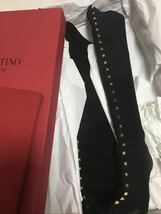 定価20万美品VALENTINO スタッズ ニーハイ ロングブーツ ブラック 37.5_画像9