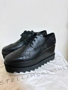 美品Stella McCartney エリス スタッズ スター ガンメタル 37.5