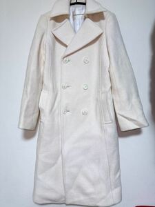  regular price approximately 7 ten thousand Pinky&dianne fine quality wool long coat ivory 38