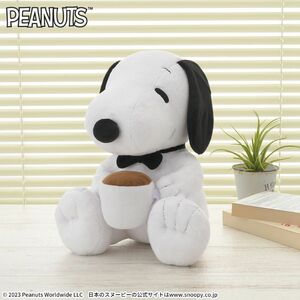 新品タグ付き PEANUTS SNOOPY スヌーピー Lぬいぐるみ Coffee Time コーヒータイム セガプラザ