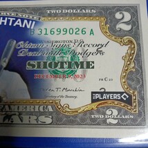 大谷翔平 ドジャース MLB公式商品 サイン アメリカ 限定2ドル紙幣 SHOHEI OHTANI Shotime LA DODGERS USA 証明書&ホルダー付_画像3