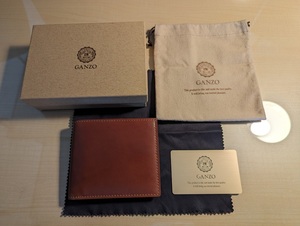 GANZO シェルコードバン2 小銭入れ付き二つ折り ナチュラル コレクション