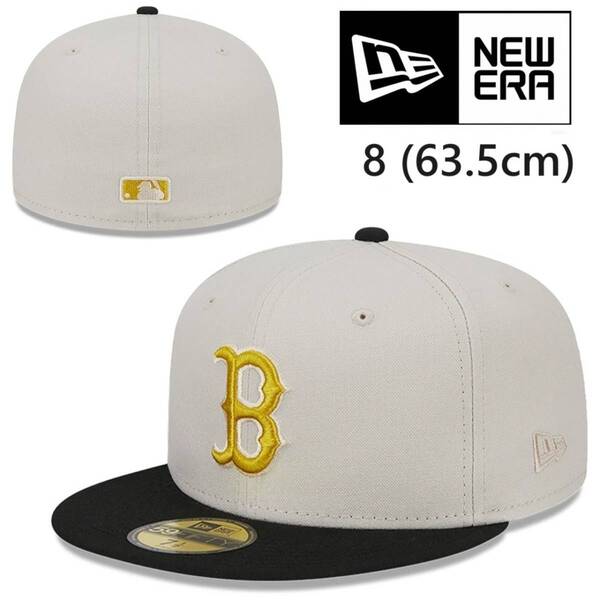 ☆正規品新品☆NEWERA 59FIFTY ニューエラ キャップ 帽子 野球帽 5950シリーズ レッドソックス ストーン×ブラック ツートーン 63.5cm