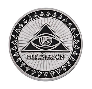 送料無料 ■ フリーメイソン コイン 保存用 記念 Freemasonry