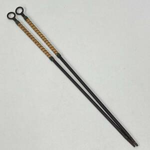 鉄製 火箸 全長約36.3cm 茶道具 灰道具