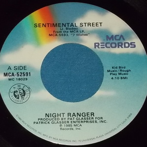 ☆7inch EP★US盤●NIGHT RANGER/ナイト・レンジャー「Sentimental Street/センチメンタル・ストリート」80sHR名曲!●の画像3