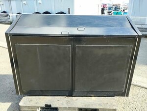 スチール製 大型ダストボックス W170×D70×H117 両開きドア付 ごみ箱 ごみストッカー ゴミステーション 中古