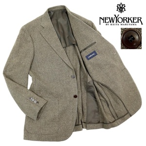 [B2746][ as good as new ]NEWYORKER new yo- car tailored jacket wool jacket size FL