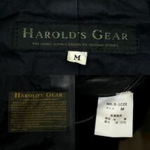 【S3070】【美品】HAROLD'S GEAR ハロルズギア レザージャケット ダブルライダースジャケット 牛革 サイズM_画像10