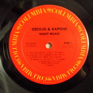 オリジナル / Cecilio & Kapono / セシリオ&カポノ / Night Music [Columbia / PC 34300] US盤 / AOR名盤の画像3