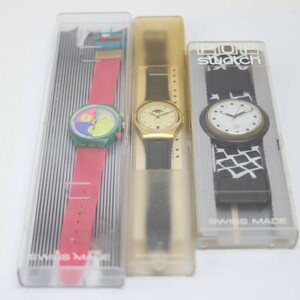 2401-507 スウォッチ 3本セット クオーツ 腕時計 美品 SWATCH ポップ クロノ ムーンフェイズ 箱・説明書兼保有り