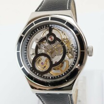 2401-539 スウォッチ オートマチック 腕時計 美品 SWATCH オートマチック 両面スケルトン 純正 レザーベルト 箱 説・保有り_画像1