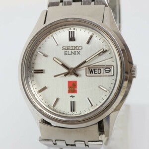 2401-560 セイコー 電磁テンプ式 腕時計 SEIKO 0703 6011 エルニクス デイデイト 銀色文字盤 純正ブレス