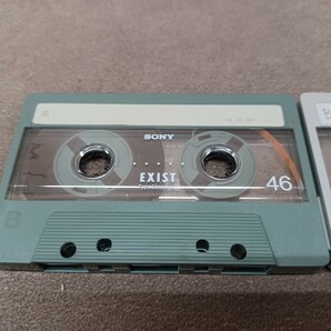 カセットテープ 2本まとめ売り SONY ソニー EXIST 46 normal ノーマル 当時物 中古品 コレクション 汚れあり 音楽 奈良発 直接引取り可の画像4