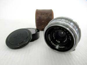 【Nikon/NIPPON KOGAKU】子①90//W-NIKKOR.C 1:2.5 f=3.5cm/ケース入り/Sマウント/美品