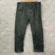 【中古】Levi's505TM ブラック ジップフライ カラーパンツ W36L30 実寸W37in 00505-0716 白タブ USA 海外輸入 古着 LK10318_画像1