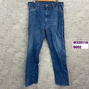 【中古】Wrangler USA製 ブルー ジップフライ デニムジーンズパンツ 36×34 実寸W36in 13MWZUSA 海外輸入古着 W220116-N002