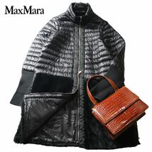 永遠の憧れ♪【最高級】Maxmara テディベアダウンコート　ジレにも出来る2WAY♪ max&co. マックスマーラ ブラックコート　大きいサイズ48_画像1