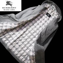 定価13万 贅沢なカシミヤ×羊毛×中綿 バーバリーブラックレーベル ノバチェック ダッフルコートBURBERRY BLACK LABEL 大きいサイズL_画像1