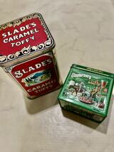 Vintage Slade’s Caramel Toffy Toffee キャラメル　イギリス　ウンダーベルグ　昭和　ブリキ　缶　当時物 ヴィンテージ レトロ_画像1